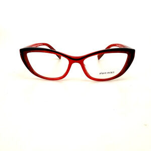 Alain Mikli Eyeglasses Danseuse A03092 Red Cat Eye 56[]16 Made in Italy NEW